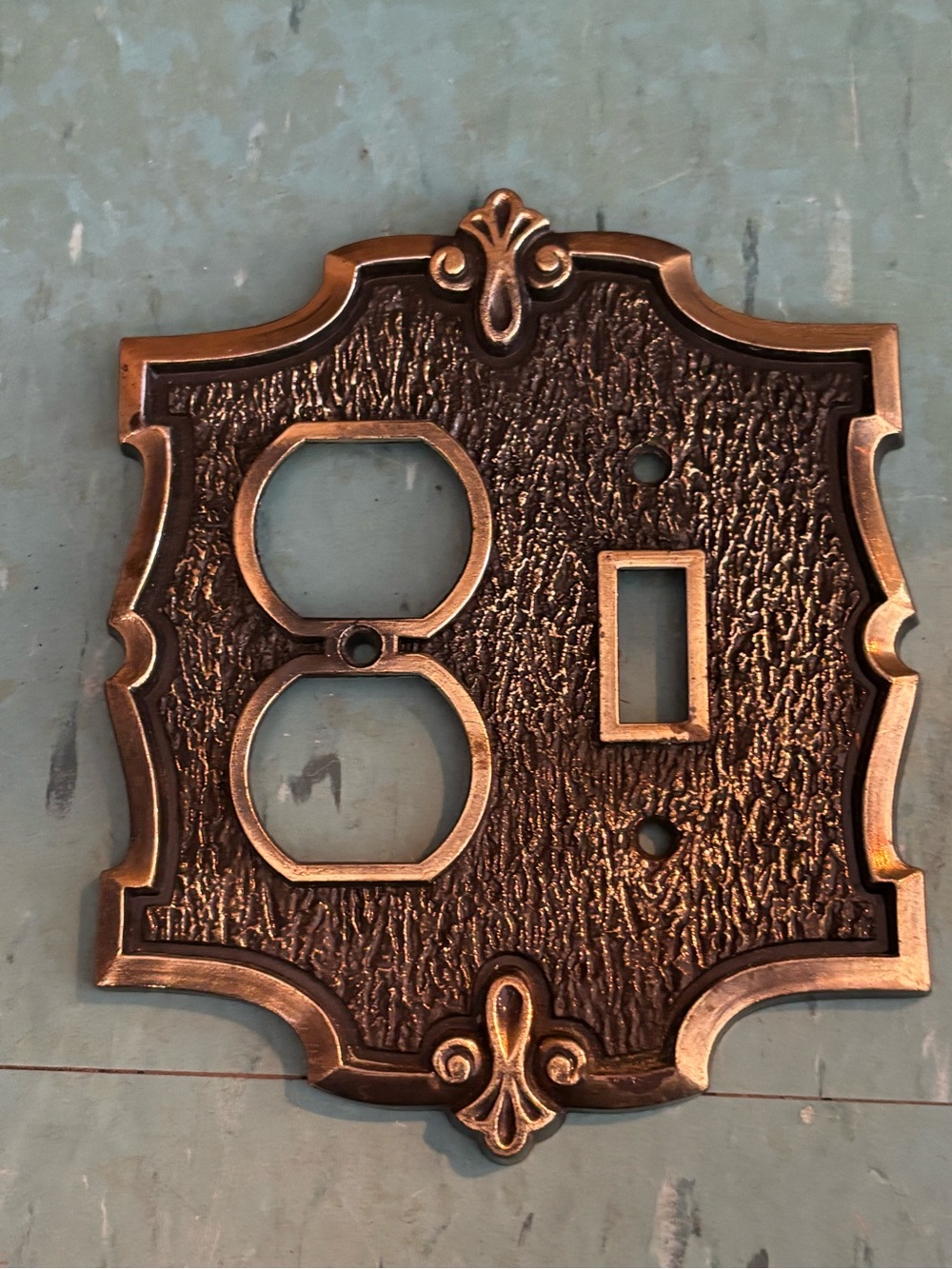 Vintage brass black Outlet and light Switch cover